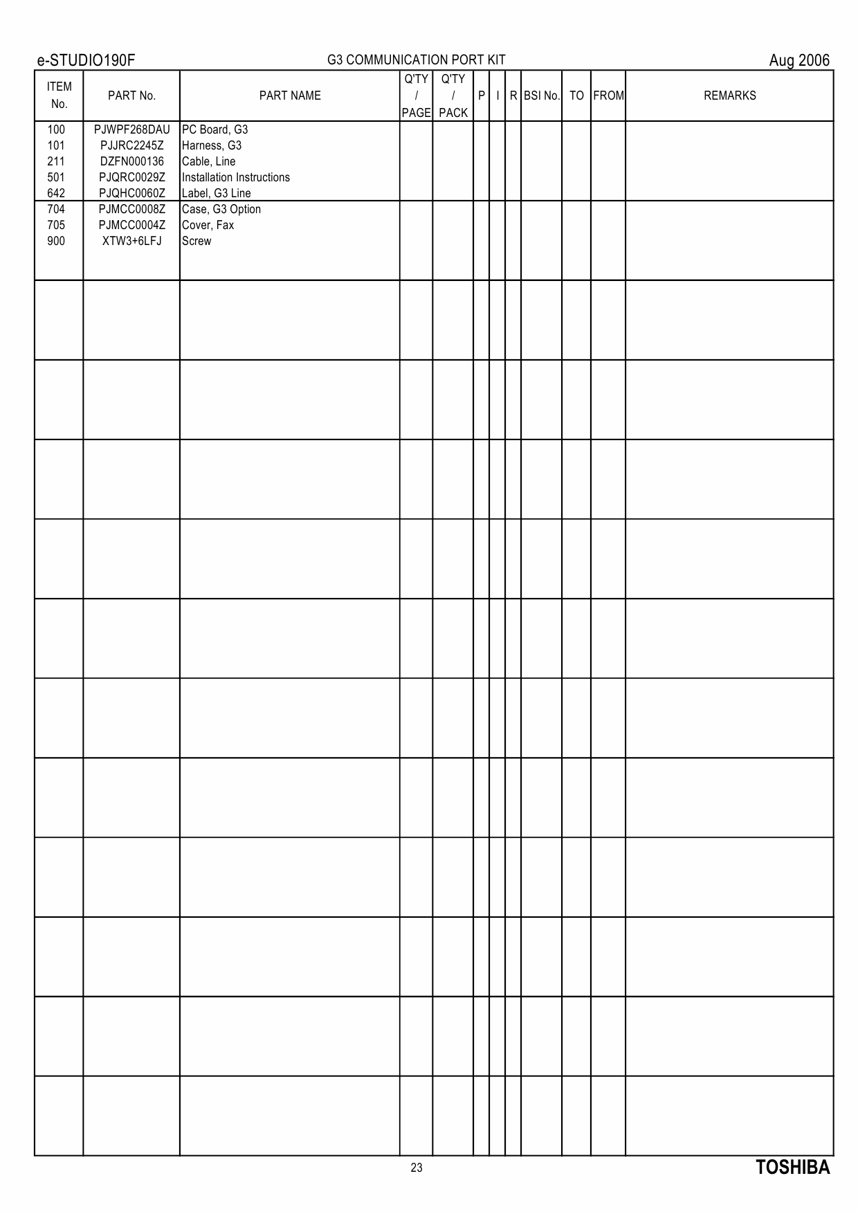 TOSHIBA e-STUDIO 190F Parts List Manual-6